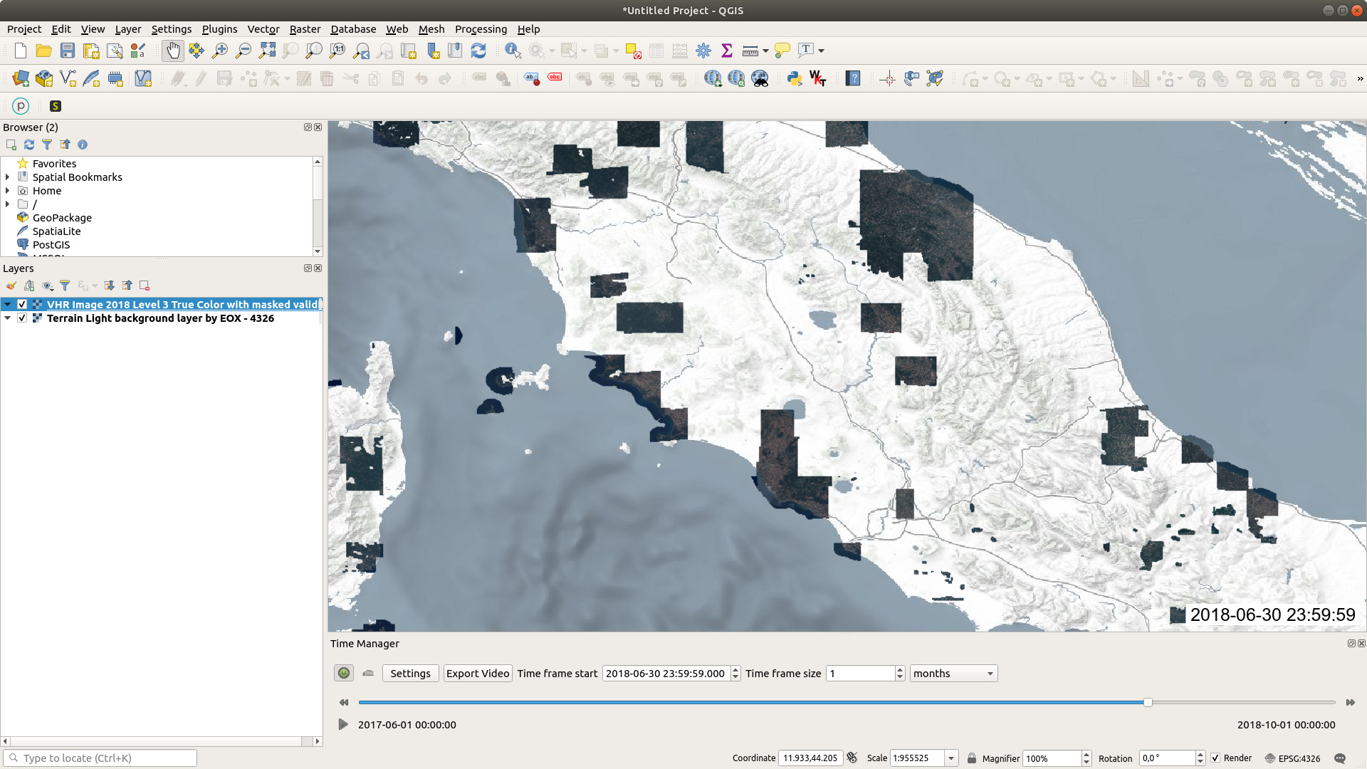 WMS loading in QGIS with TimeManager